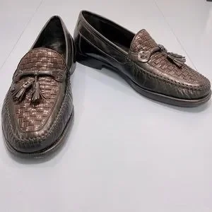Johnston‎ & Murphy Exotic Ostrich Leather Loafers 9M Black Handcrafted in Italy Ostrich Loafers | eBay main image 2